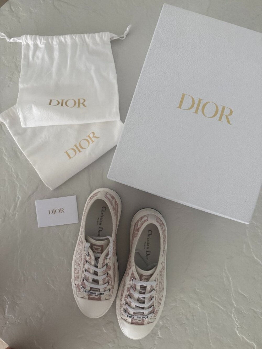 Christian Dior Walk'N'Dior Platform Low NIB 2 dust bags Dark Rose 37 EU (~7 US)
